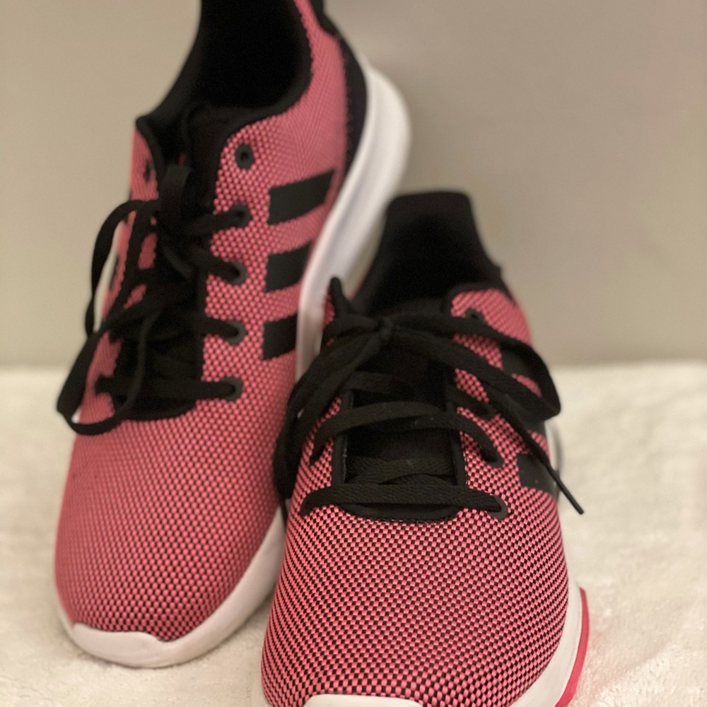 Pink and Black Adidas Sneakers Kids Size 6.5